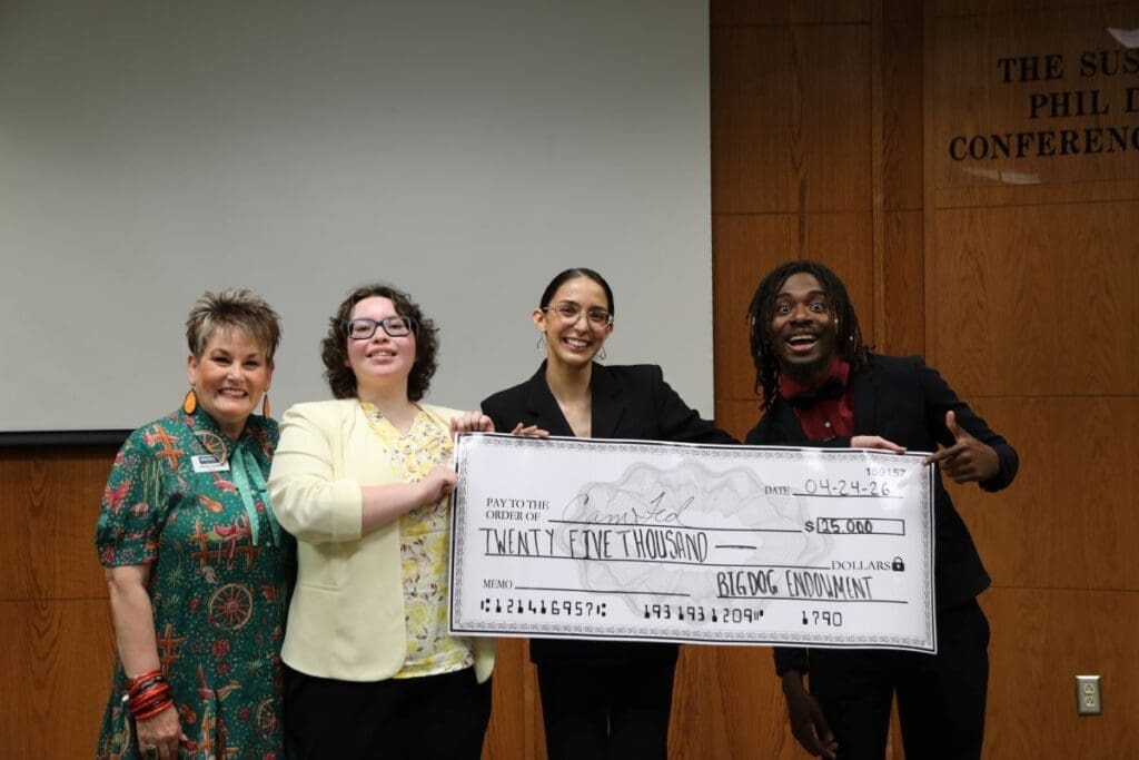 Big Dog Endowment Philanthropitch winning team with Seguin Mayor Donna Dodgen