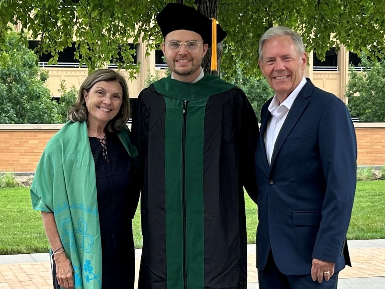 President Cottrell, Andy, and husband, Alan