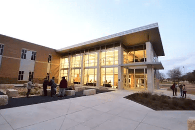 The TLU School of Music, Weston Center for the Performing Arts exterioir.