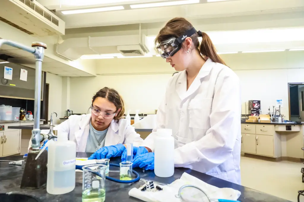 students in a lab