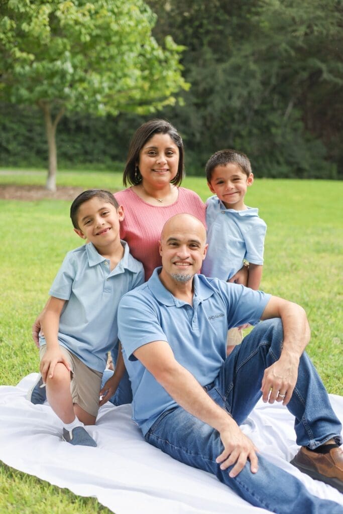 Elizabeth Garcia with her famiy